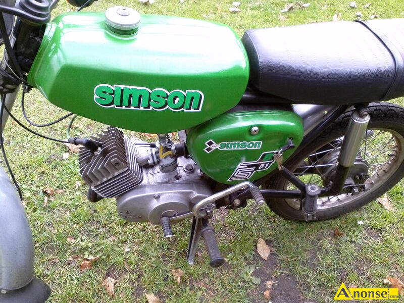SIMSON  S51, 1999r., 50, zielony, motorower,opis dodatkowy: Witam sprzedam simsona s51 po remoncie  - image 1 - anonse.com
