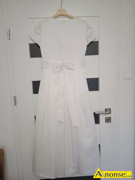 sukienka  do komunii, rozmiar 140,opis dodatkowy: Sukienka+ bolerko+ wianek+ torebka , prosta, ale  - image 5 - anonse.com