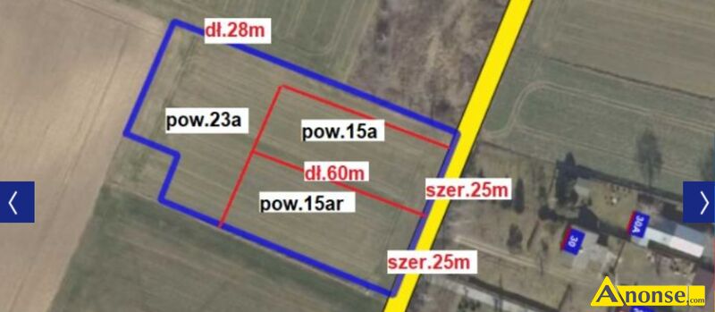 MASZKI  GMINA WOJCIECHW , dziaka 1500m2, budowlana,opis dodatkowy: Sprzedam dziak budowlan Mas - image 0 - anonse.com