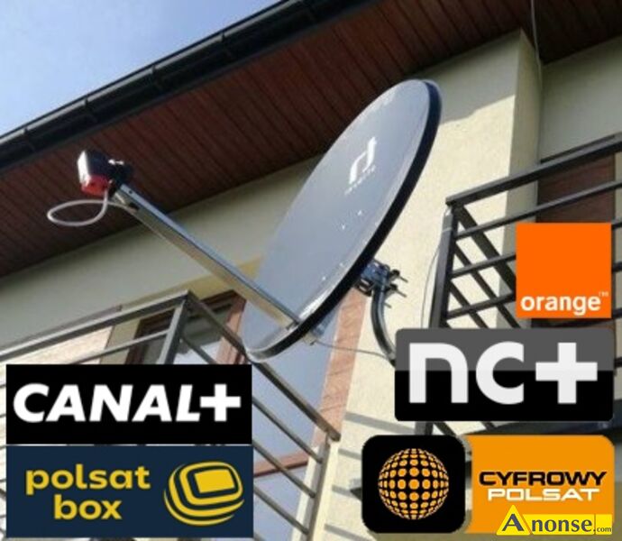 MONTA�  ANTEN,opis dodatkowy: Serwis telewizji Cyfrowy Polsat, Canal + TV naziemna DVB-t2 Kielce i  - image 0 - anonse.com