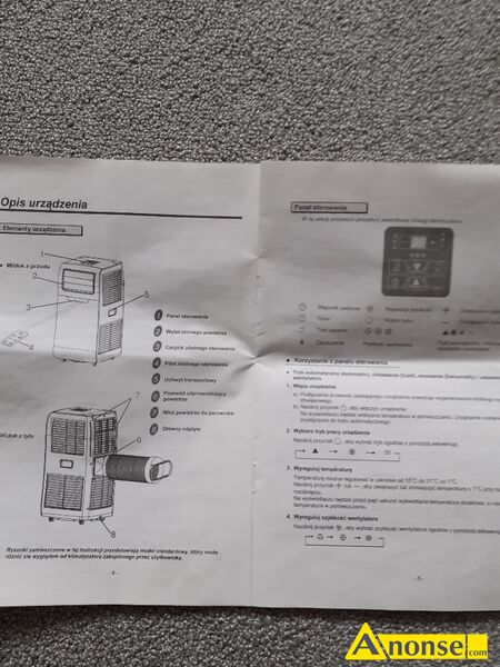 CHODZIARKA ,opis dodatkowy: Sprzedam klimatyzator przenony z pilotem ,akcesoriami i instrukcj.,s - image 0 - anonse.com