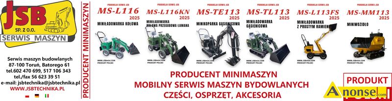 naprawa ,opis dodatkowy: MOBILNY SERWIS MASZYN BUDOWLANYCH JSB 

Specjalizujemy si w naprawach i b - image 0 - anonse.com