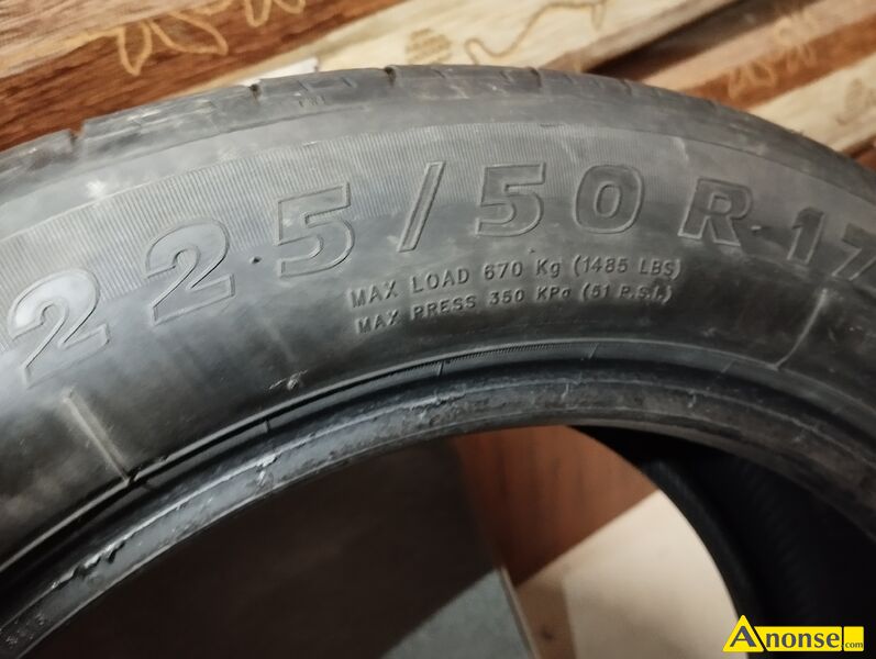 OPONY ,opis dodatkowy: 2 szt opony letnie 225/50 R17 ,stan przedmiotu transakcji: stan dobry - image 0 - anonse.com