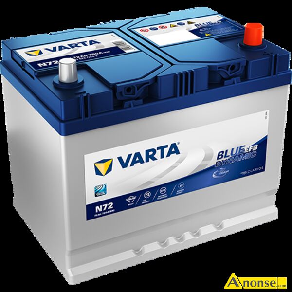 AKUMULATOR  72AH N72 VARTA EFB,opis dodatkowy: Podana oferta dostpna jest
SPECPART AKUMULATORY LES - image 0 - anonse.com