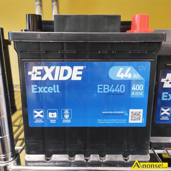 AKUMULATOR  AKUMULATOR 44AH 400A EXIDE EXCELL,opis dodatkowy: Akumulator Exide Excell 44Ah 400A kos - image 0 - anonse.com