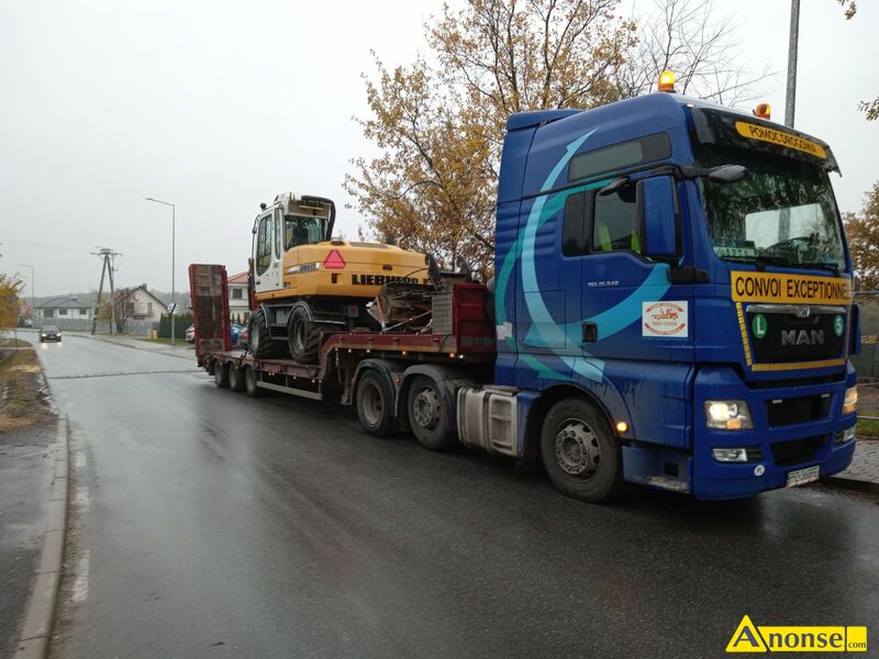 autolaweta ,opis dodatkowy: Transport specjalistyczny maszyn 24t Pozna� - maszyny budowlane, rolnic - image 0 - anonse.com