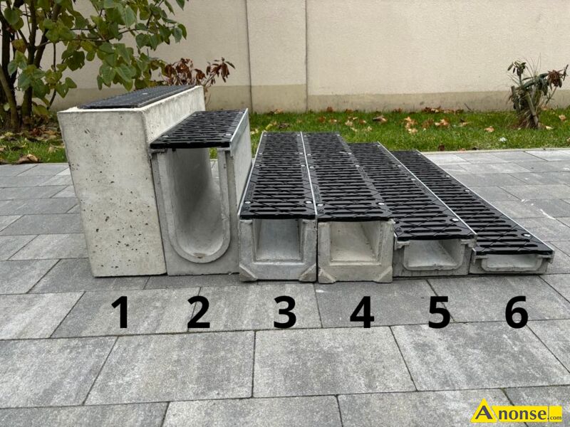 ODWODNIENIA  LINIOWE,opis dodatkowy: Sprzedam korytka odwodnieniowe betonowe z listw� ocynkowan� og - image 0 - anonse.com